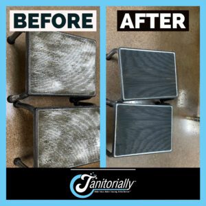 Before and After Step Stool Cleaning