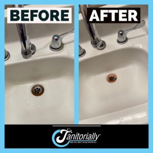 Before and After Sink Cleaning